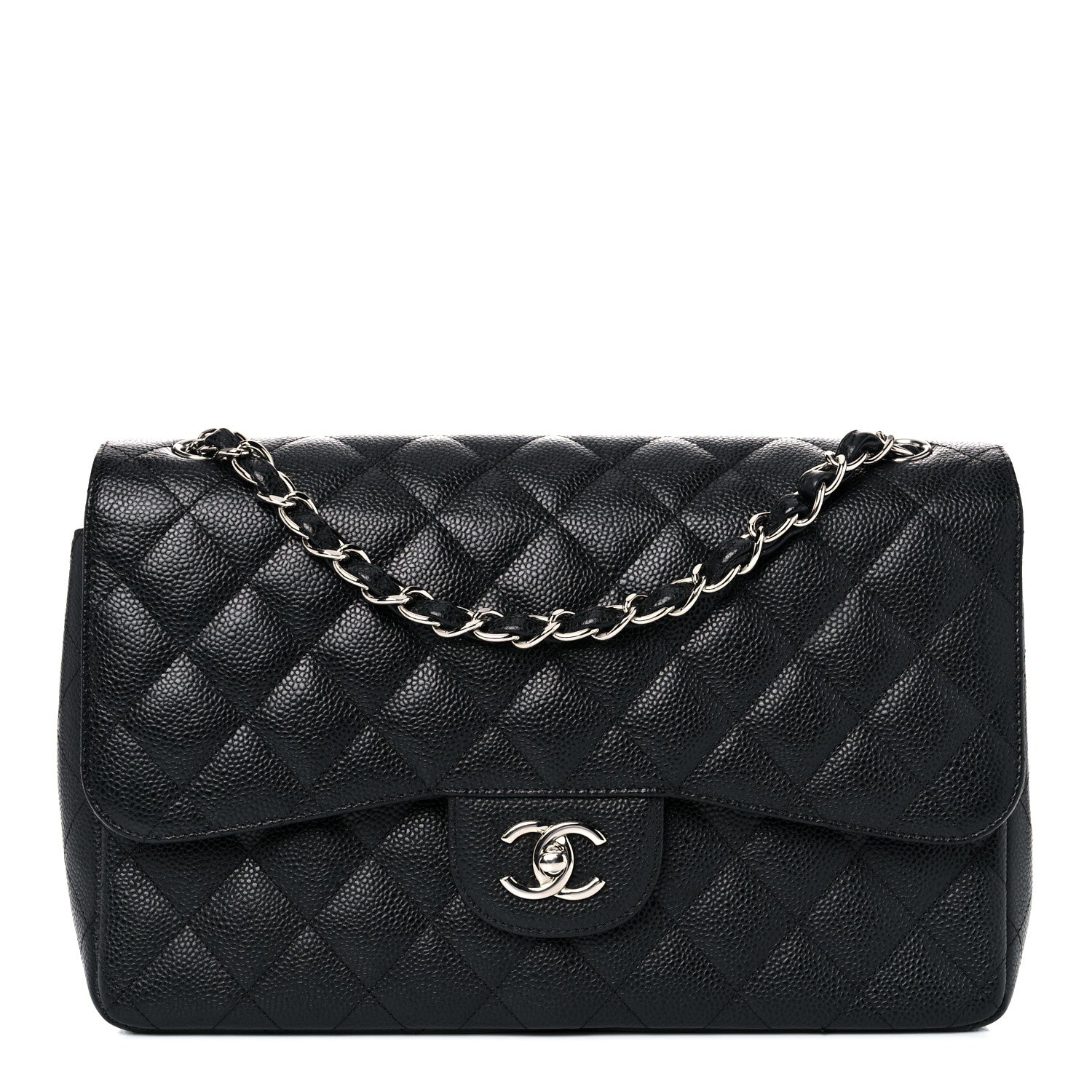 Chanel Caviar Quilted Jumbo Double Flap Black 1 of 13