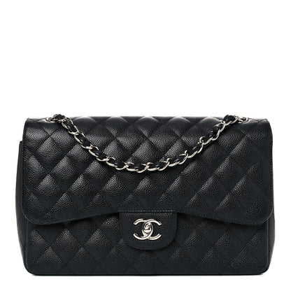 Chanel Caviar Quilted Jumbo Double Flap Black 1 of 13