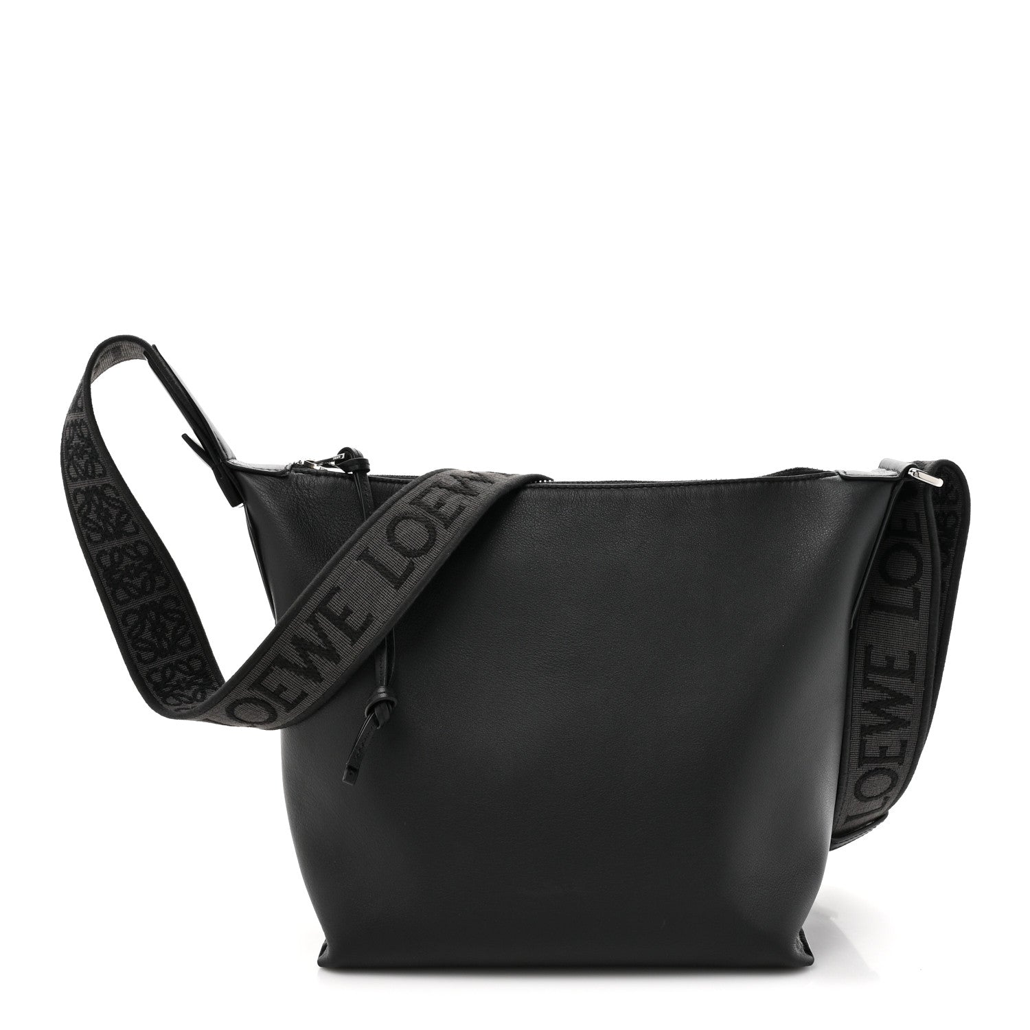 Loewe Supple Smooth Calfskin Jacquard Small Cubi Crossbody Bag Black 1 of 13