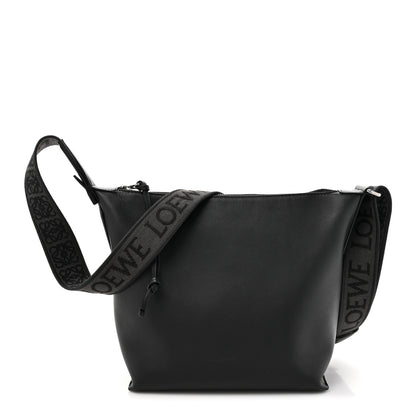 Loewe Supple Smooth Calfskin Jacquard Small Cubi Crossbody Bag Black 1 of 13