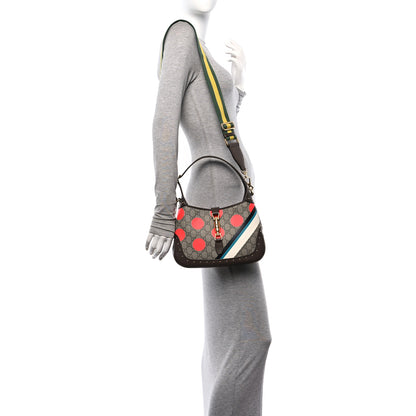 Gucci GG Supreme Monogram Web Geometric Small Jackie 1961 Beige Multicolor Brown Sugar 3 of 10