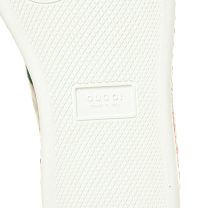Gucci Laminated Nappa Crystal Web Bee Embroidered Trapuntata Womens Ace Platform Sneakers 38.5 Argento 11 of 16