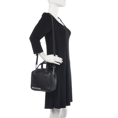 Balenciaga Shiny Day Calfskin XS Triangle Square Bag Black 4 of 10