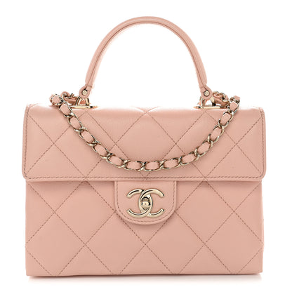 Chanel Caviar Quilted Mini Retro Twist Top Handle Flap Light Pink 1 of 11