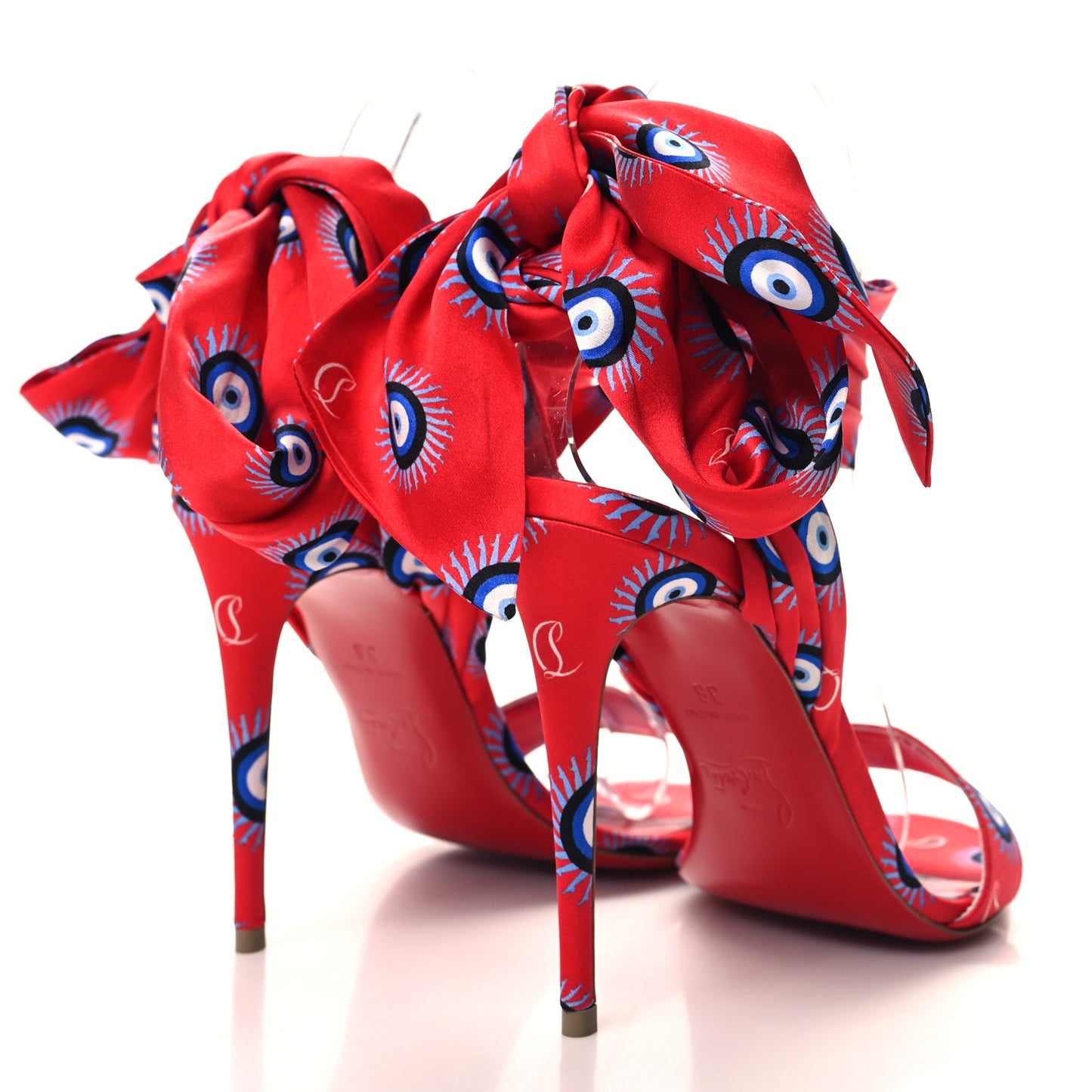 Crepe Satin Greekaba Du Desert 1000 Sandal 36 Red