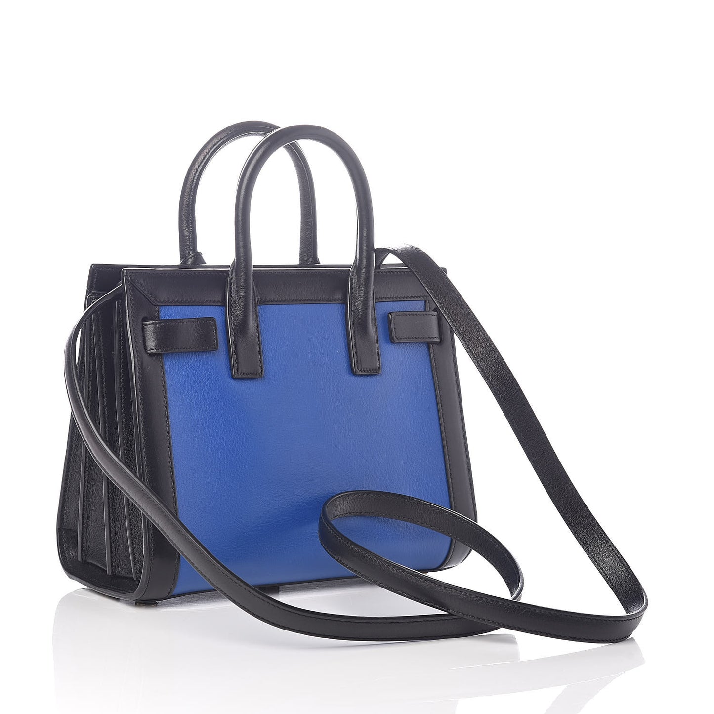Calfskin Bi-Color Nano Sac De Jour Royal Blue Black