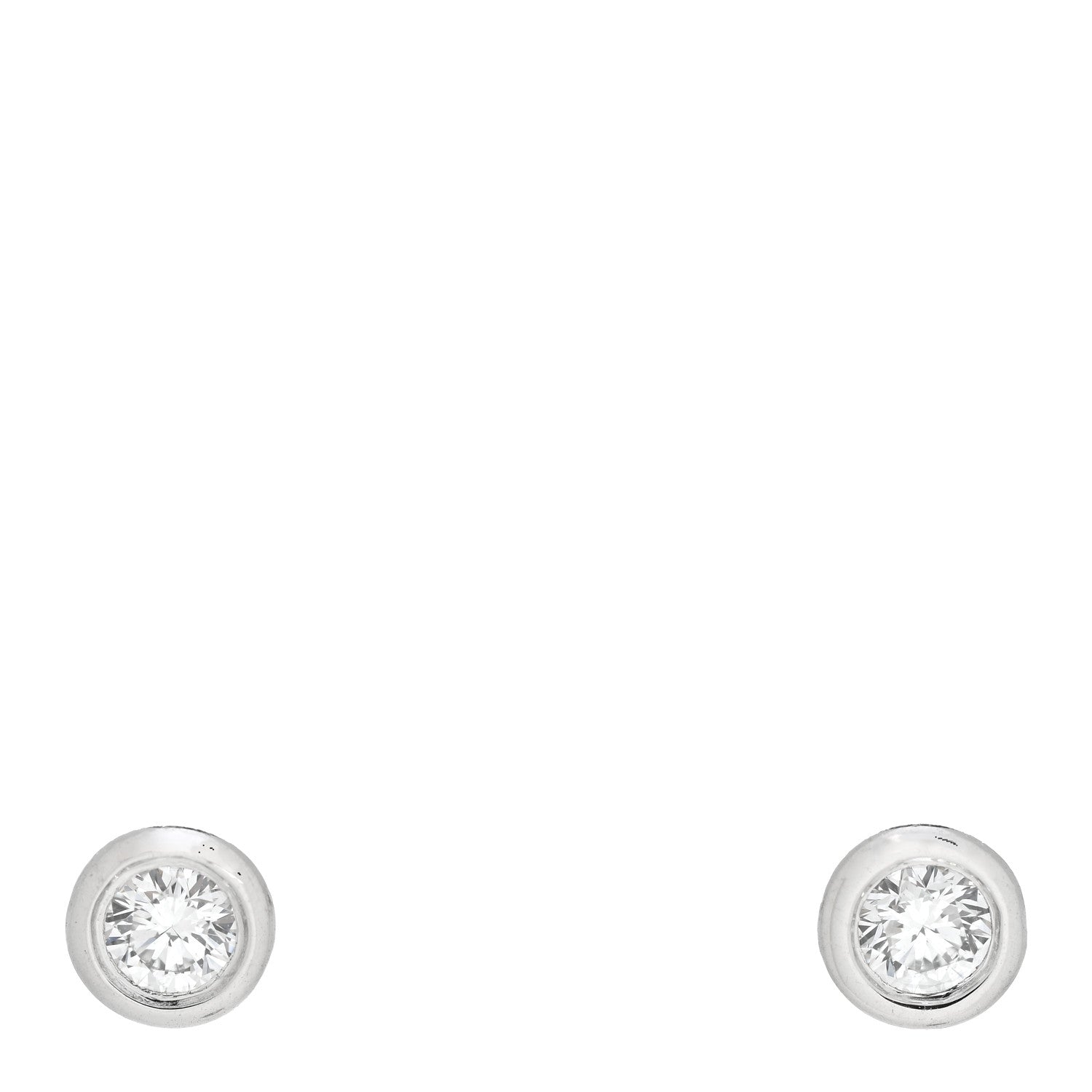 Tiffany Platinum Diamond .16ctw Elsa Peretti Diamonds By The Yard Earrings 1 of 5