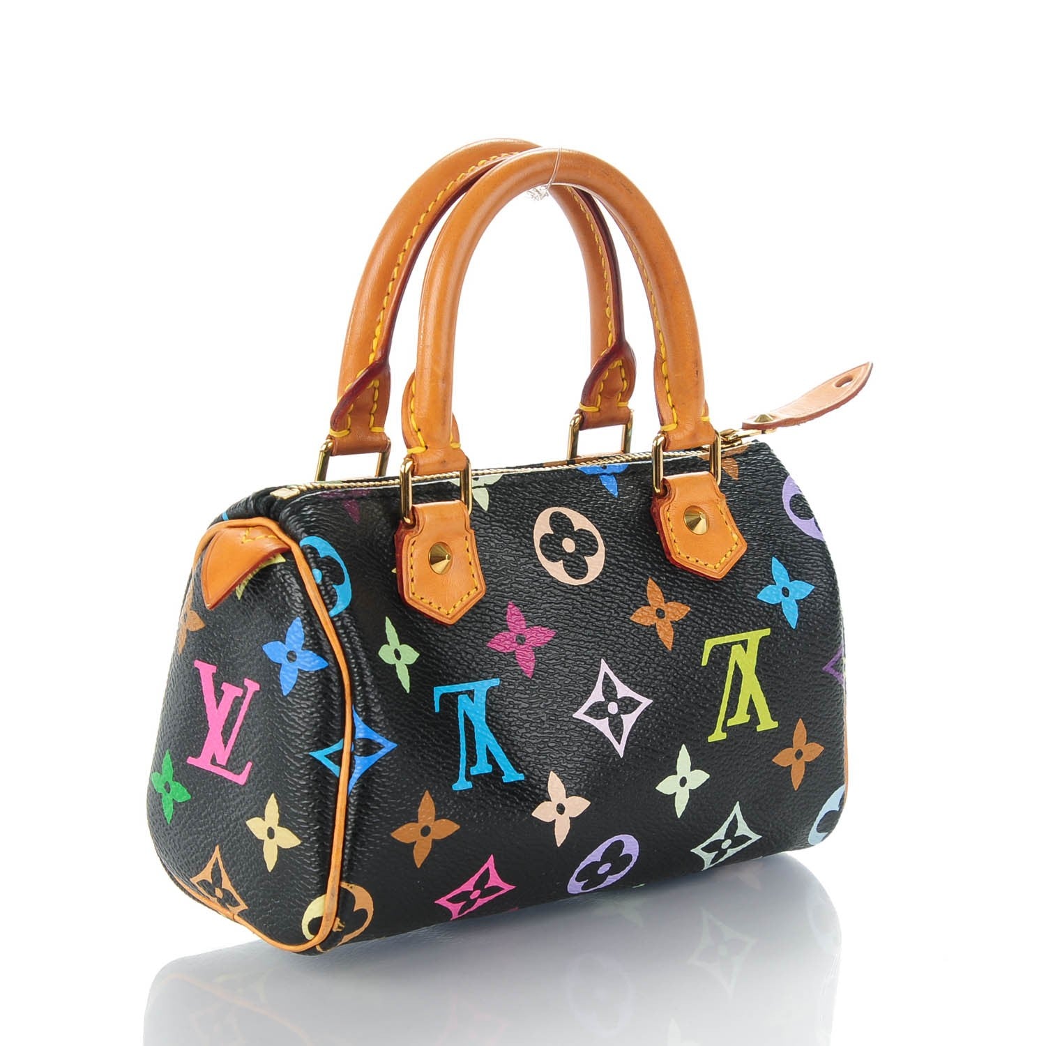 Louis Vuitton Monogram Multicolor Mini Sac HL Speedy Black 3 of 7