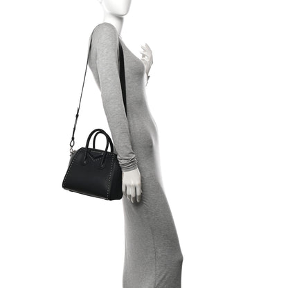 Givenchy Smooth Calfskin Mini Studded Antigona Black 2 of 10