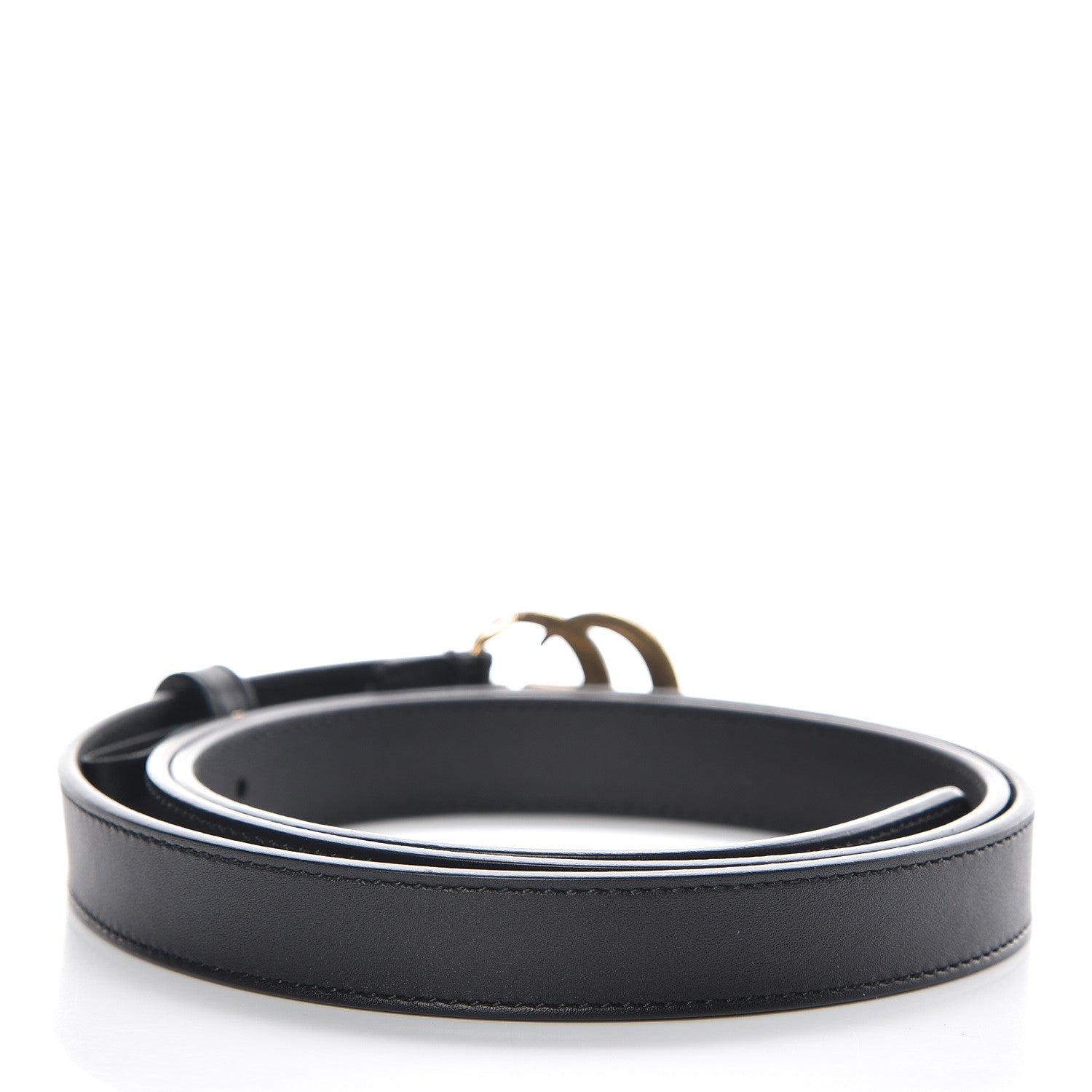 Gucci Calfskin Double G 20mm Belt 95 38 Black 3 of 7