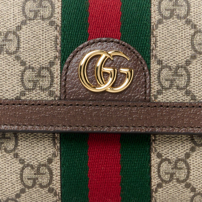 Gucci GG Supreme Monogram Web Ophidia Continental Wallet Brown 8 of 12