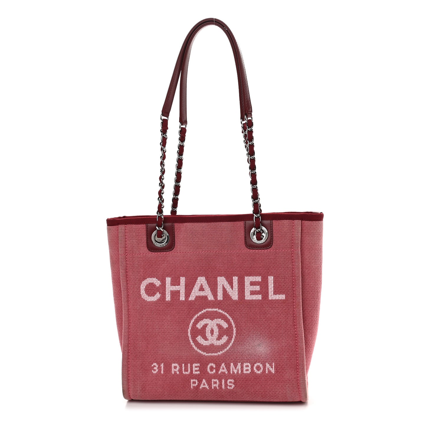 Canvas Mini Deauville Tote Red