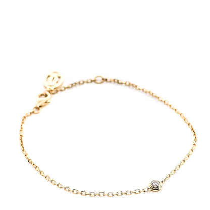 Cartier 18K Yellow Gold Diamond SM D'Amour Bracelet 1 of 5