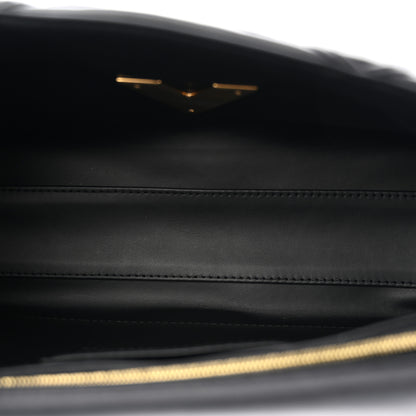 Louis Vuitton Lambskin Malletage Top Handle GO-14 GM Black 6 of 10