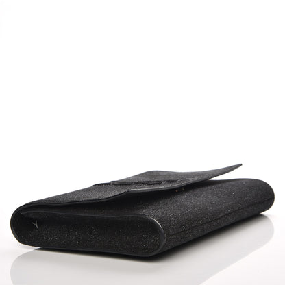 Saint Laurent Glitter Calfskin Large Belle De Jour Clutch Black 4 of 7