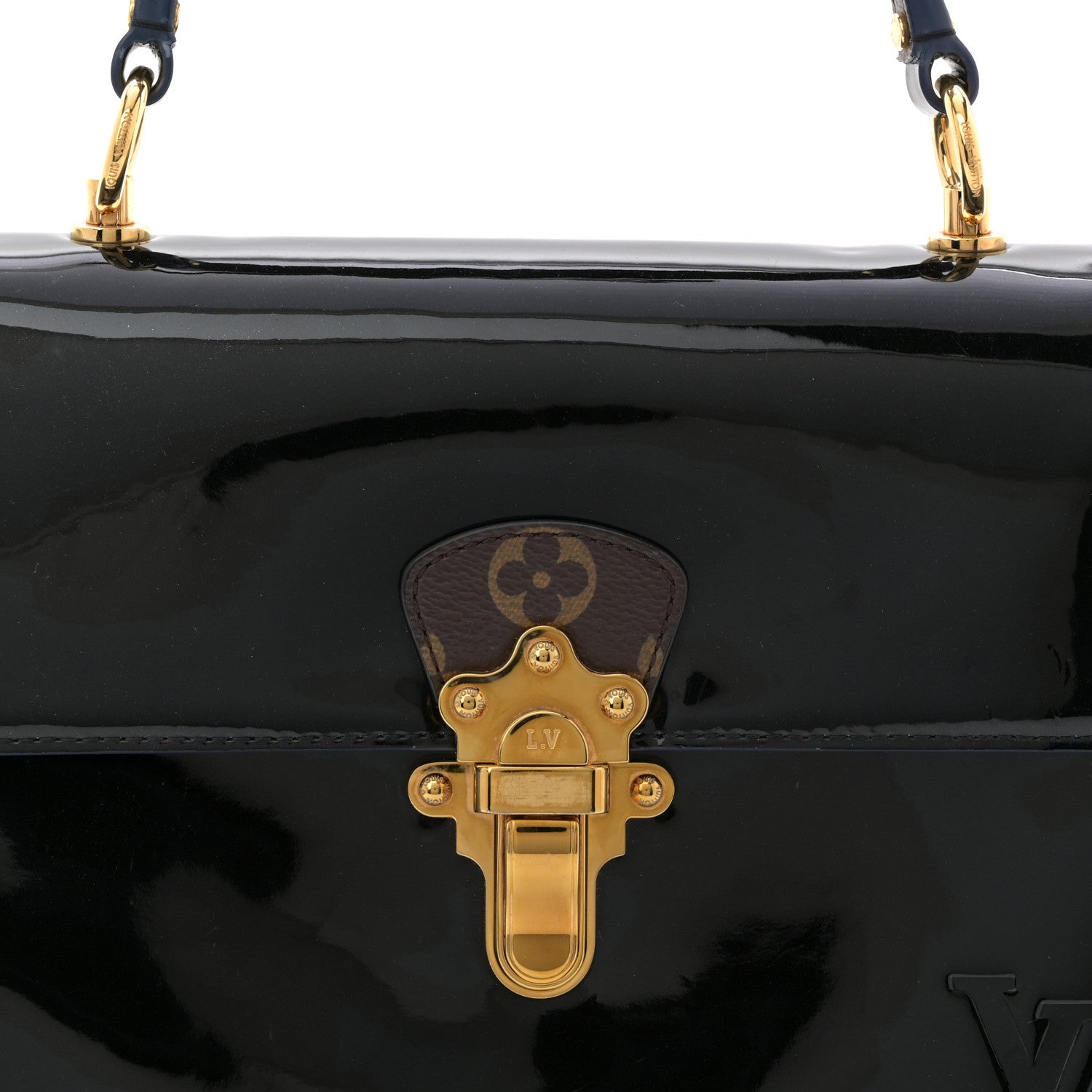 Louis Vuitton Patent Calfskin Monogram Cherrywood PM Black 7 of 10
