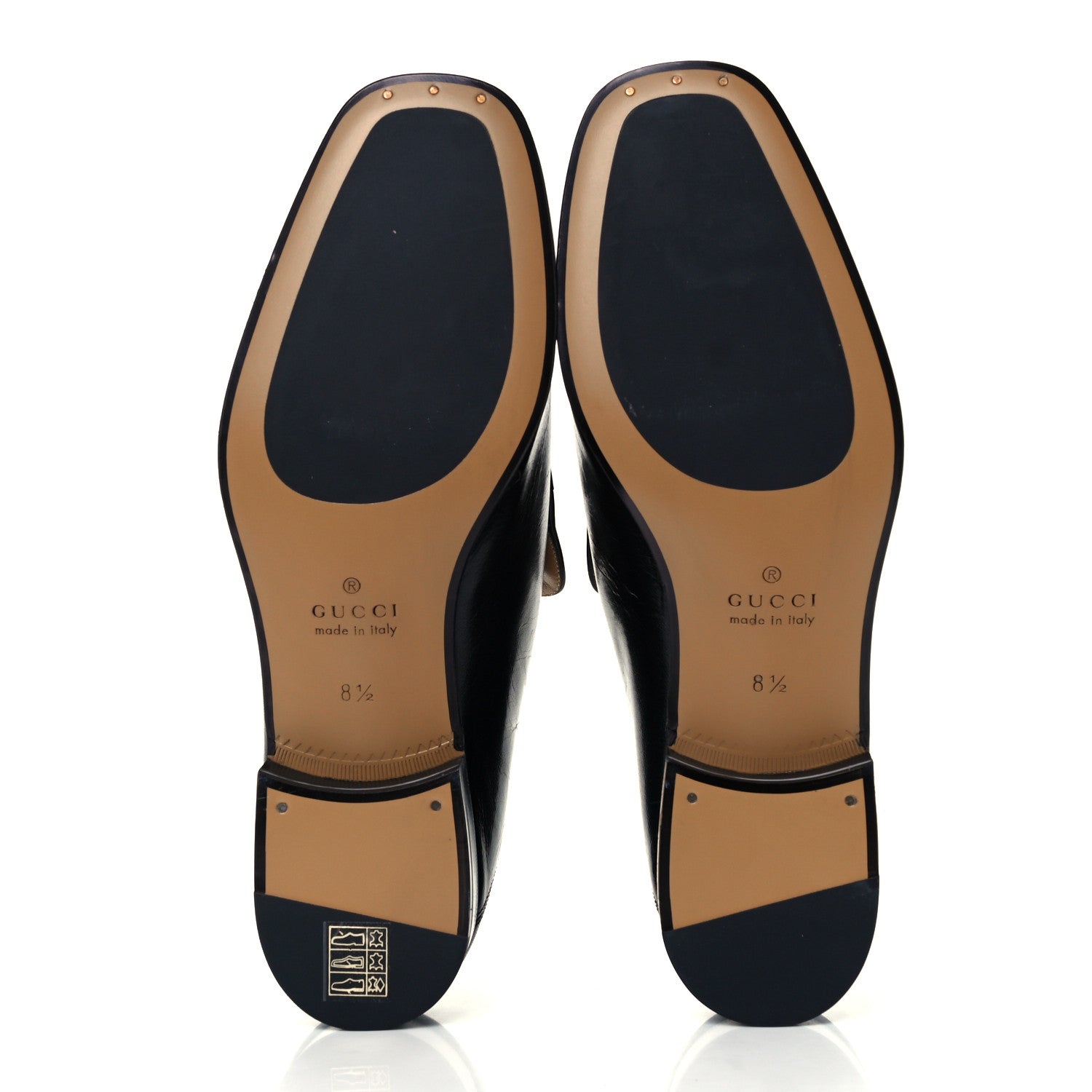 Gucci Goatskin Mens Horsebit Loafers 8.5 Black 6 of 9