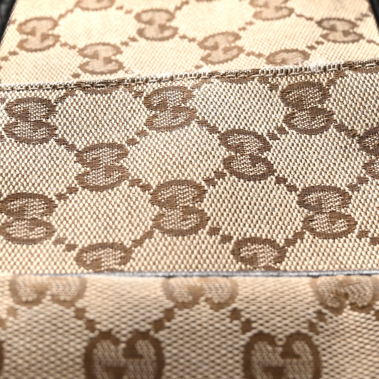 Gucci Monogram Dollar Calfskin Large Boston Duffle Bag Beige Ebony Testa di Moro Marrone Scuro 14 of 16