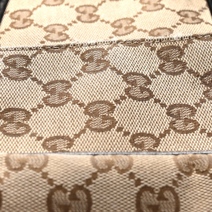 Gucci Monogram Dollar Calfskin Large Boston Duffle Bag Beige Ebony Testa di Moro Marrone Scuro 14 of 16