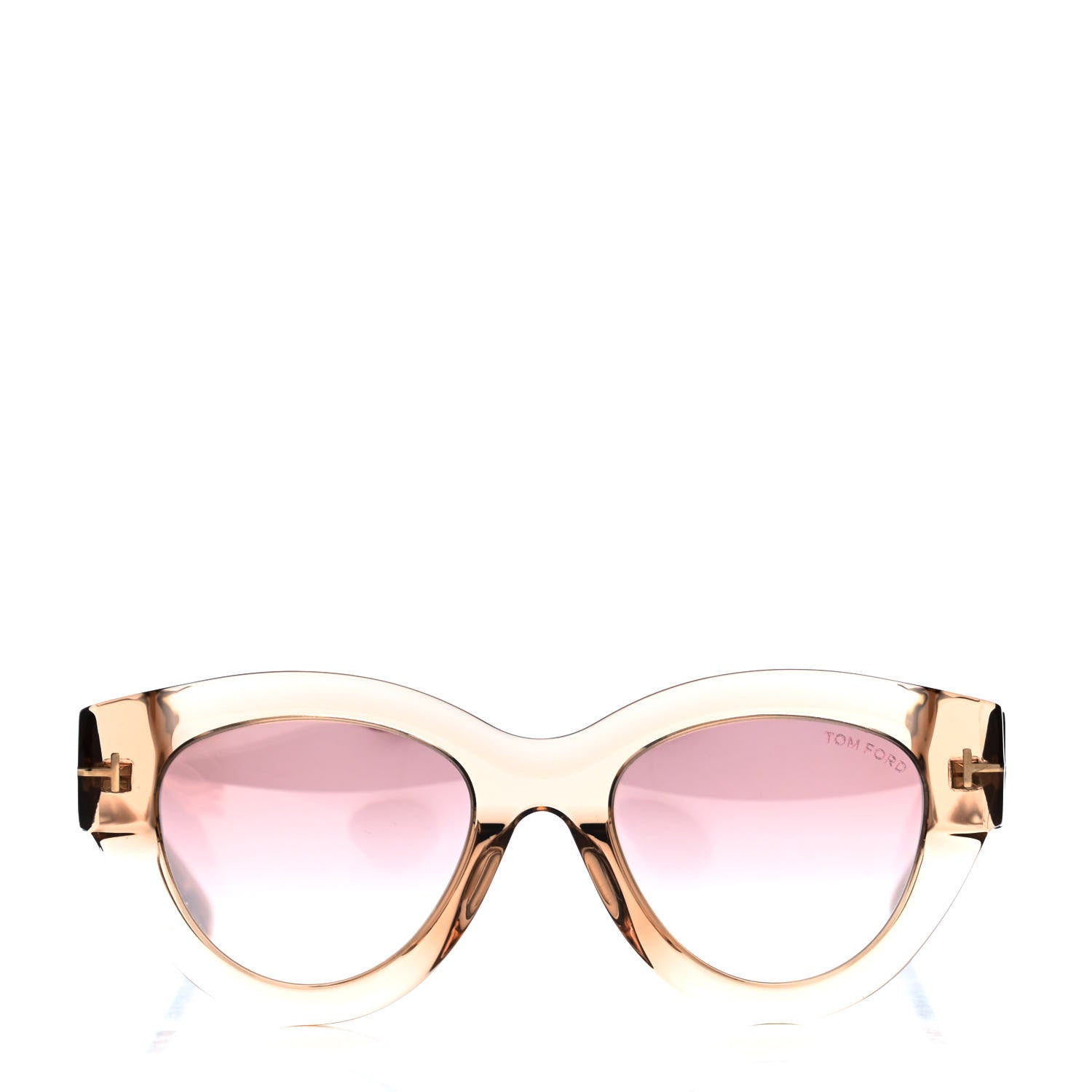 Tom Ford Acetate Slater Cat Eye Sunglasses TF658 Gold 2 of 4