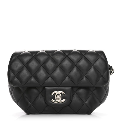 Chanel Calfskin Quilted CC Uniform Flap Belt Bag Black 1 of 10
