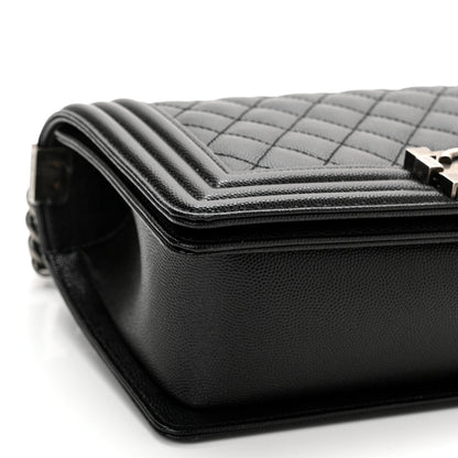 Chanel Caviar Quilted Medium Boy Flap Black 9 of 11