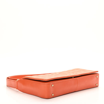 Chanel Lambskin Quilted CC Chocolate Bar Flap Orange 4 of 13