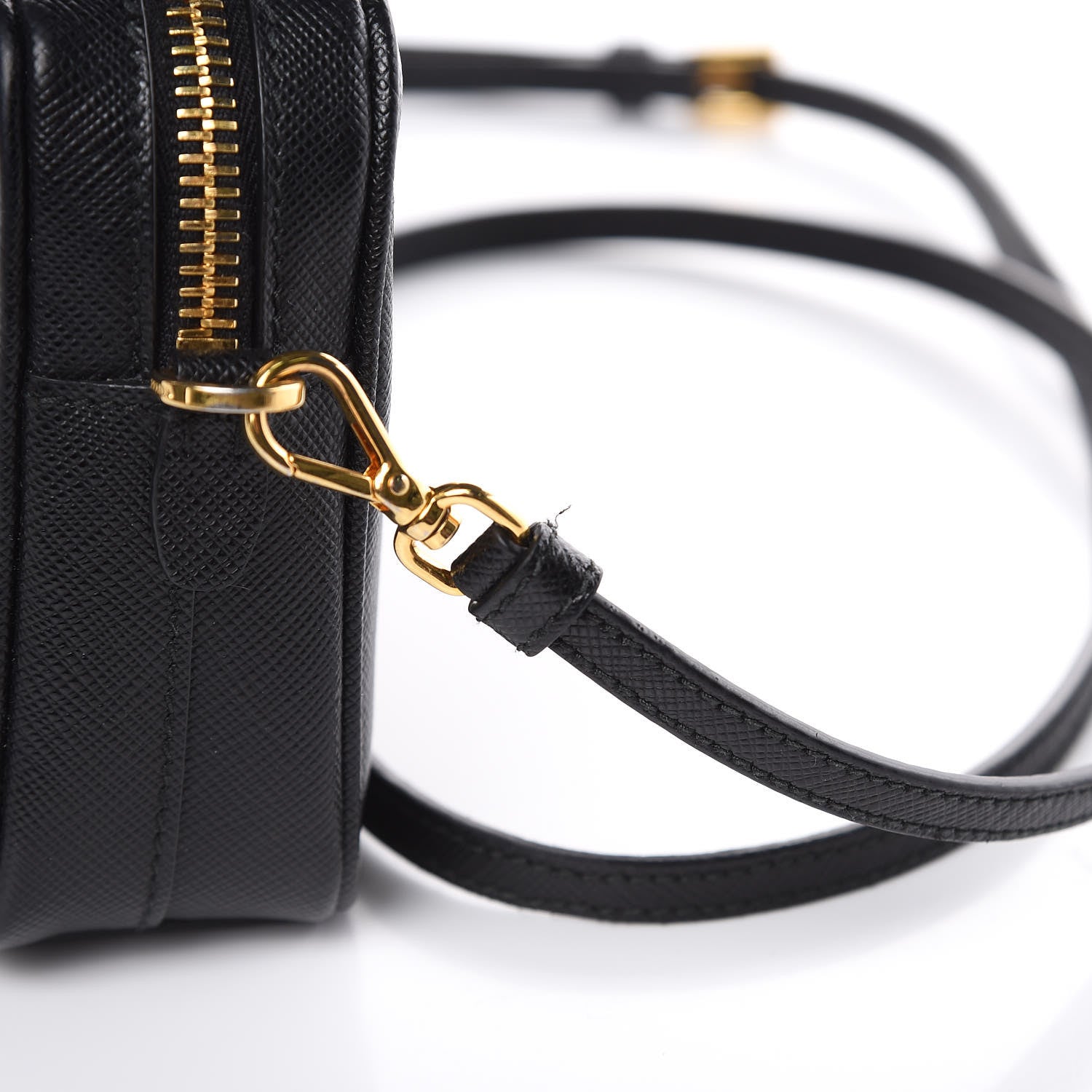 Prada Saffiano Mini Camera Crossbody Bag Black 10 of 11