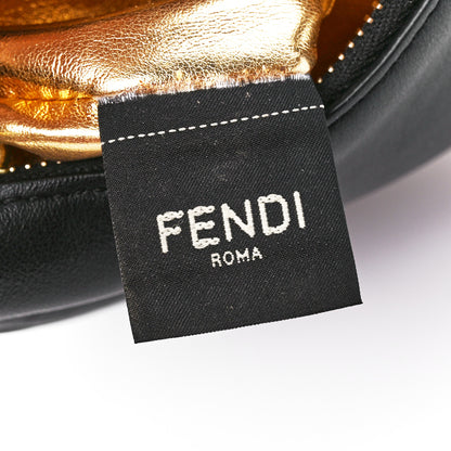 Fendi Vitello Grace Matte Nano Fendigraphy Hobo Charm Black 8 of 12