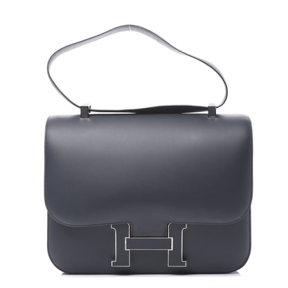 Hermes Veau Sombrero Constance Cartable 29 Bleu Obscur 1 of 17