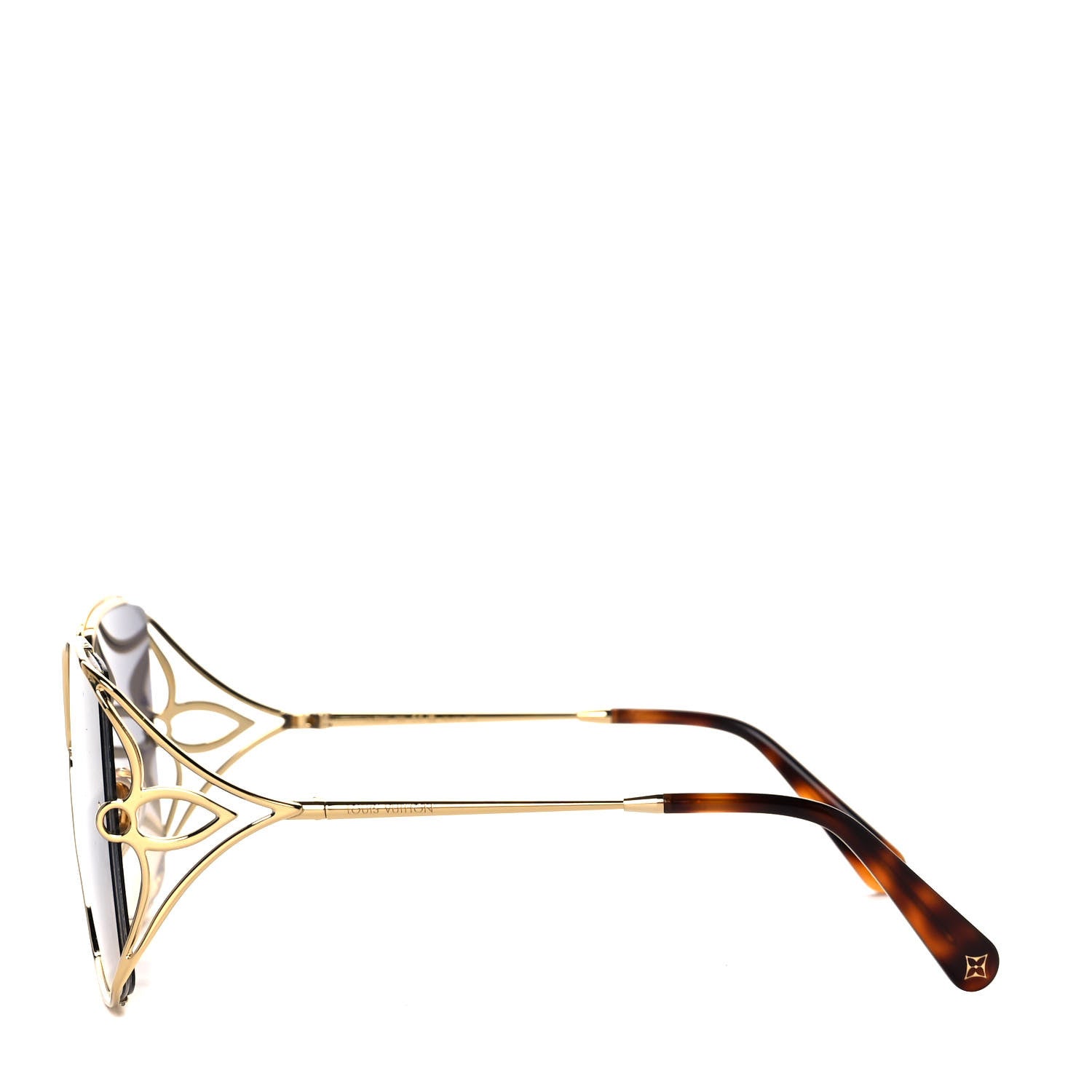 Louis Vuitton LV Petal Square Sunglasses Blue Gold 3 of 8