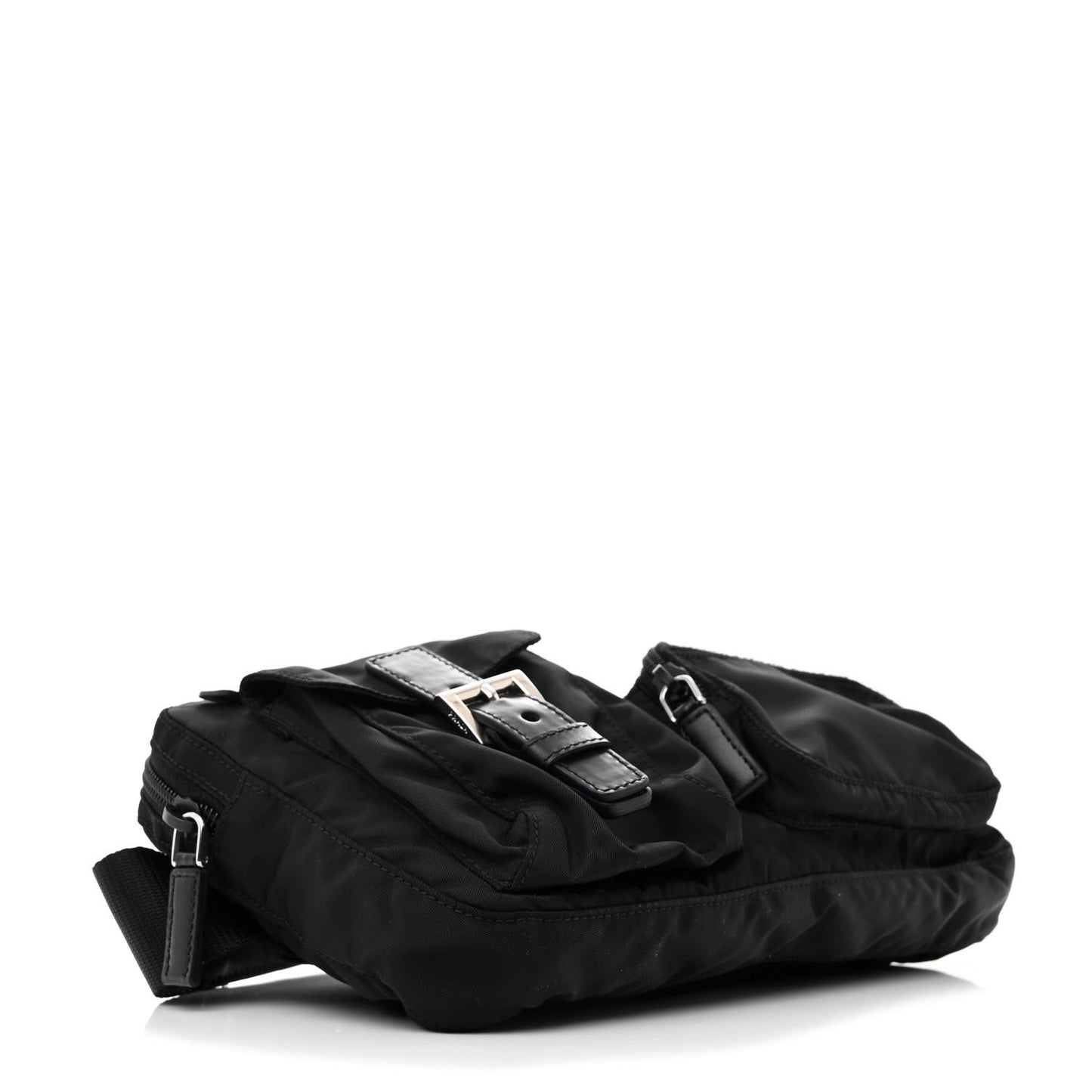 Tessuto Nylon Saffiano Belt Bag Black
