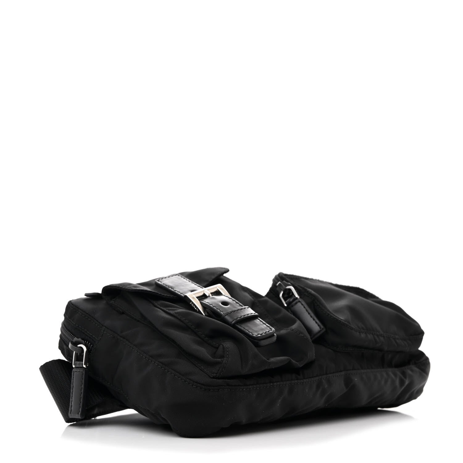 Prada Tessuto Nylon Saffiano Belt Bag Black 4 of 10