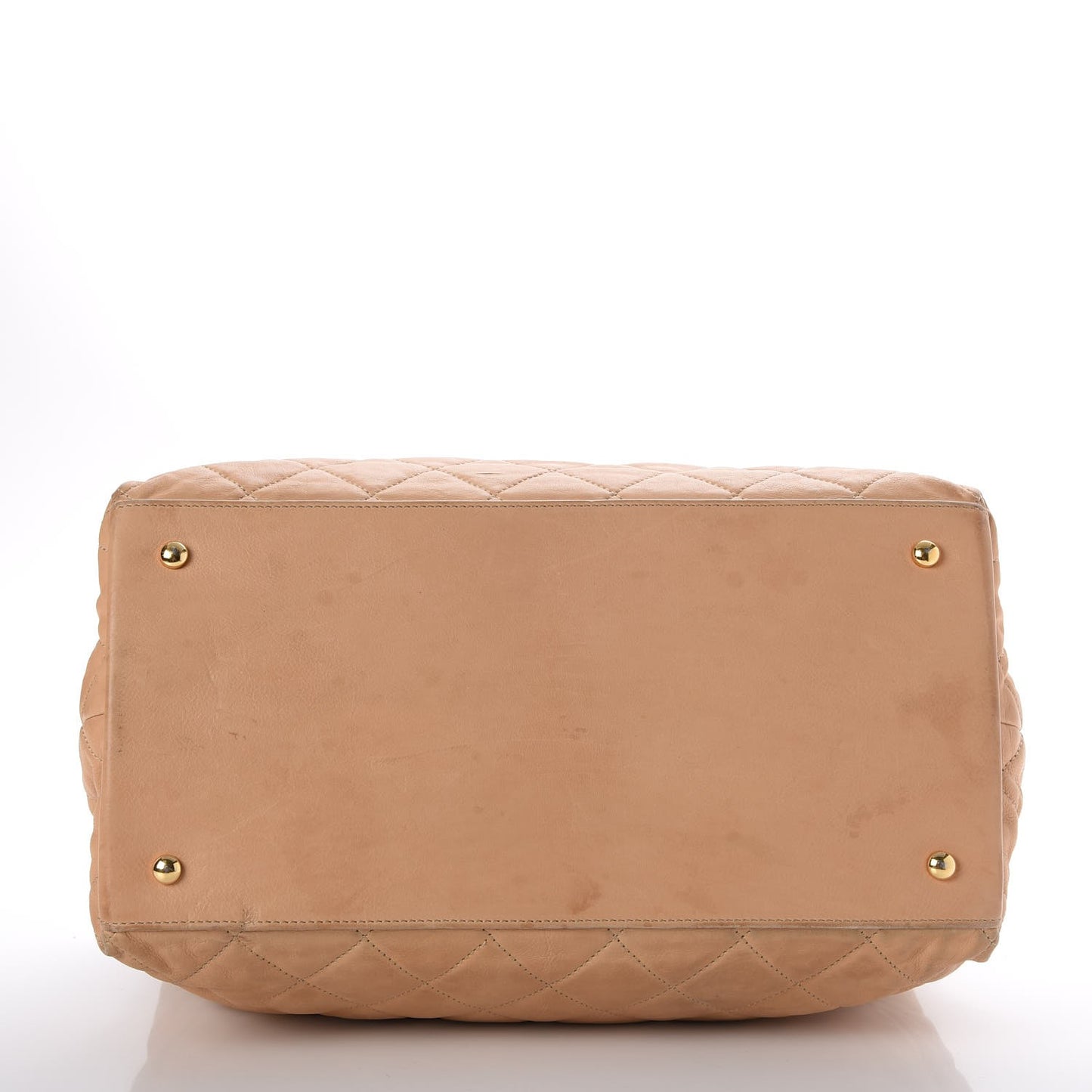 Calfskin Quilted Small Chain Me Tote Light Beige