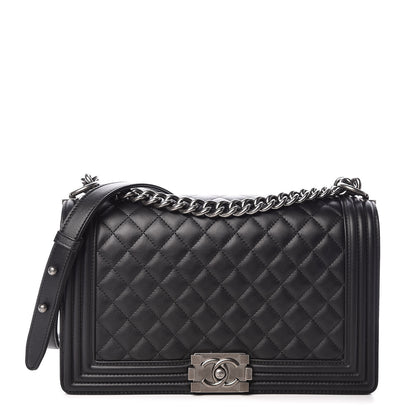 Chanel Calfskin Quilted New Medium Boy Flap Black 1 of 9