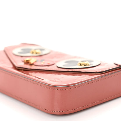 Louis Vuitton Vernis Valentine Dog Pochette Felicie Chain Wallet Pink 10 of 10