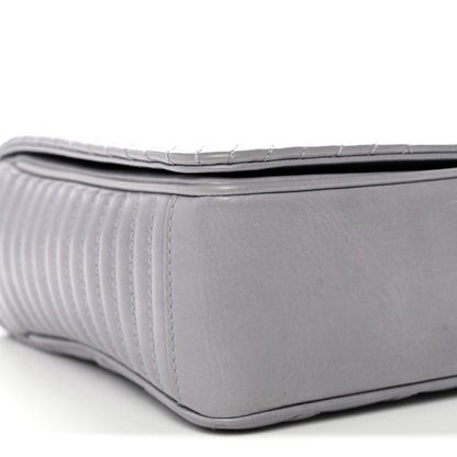 Chanel Glazed Calfskin Quilted Medium Coco Boy Flap Light Grey 9 of 11