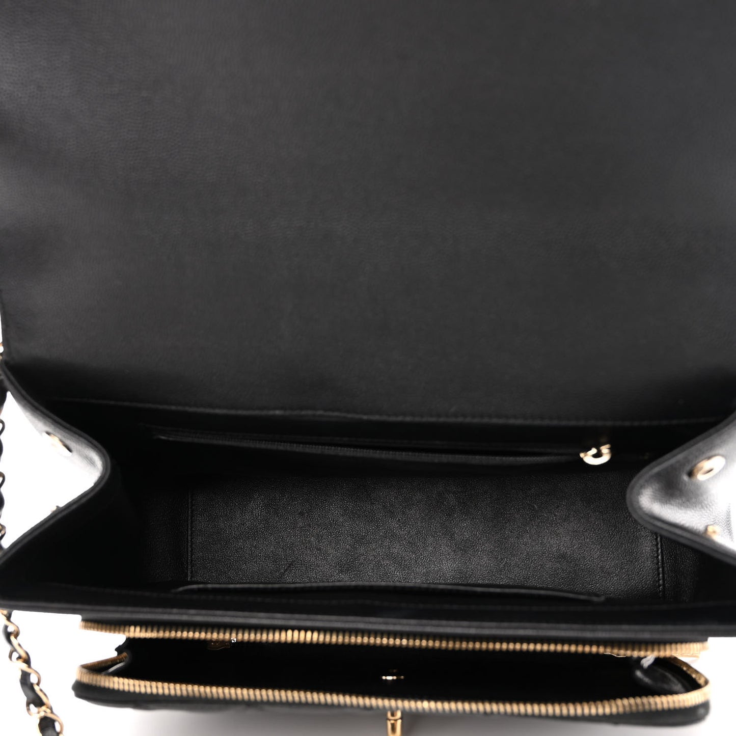 Caviar Quilted Large Business Affinity Flap Black