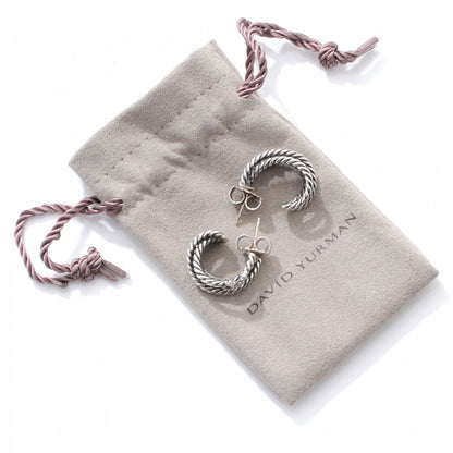 David Yurman Sterling Silver Diamond Crossover X Earrings 2 of 6