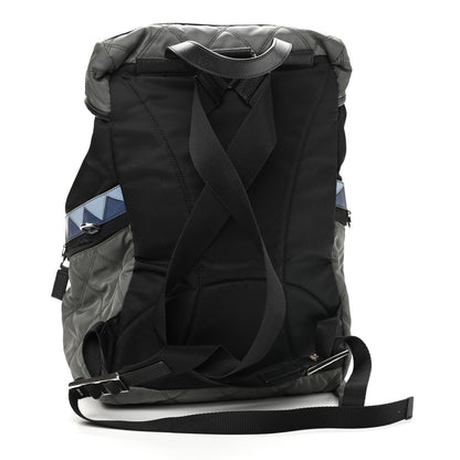 Prada Tessuto Nylon Impunturato Double Buckle Backpack Ardesia Black 3 of 9