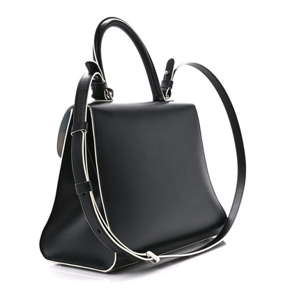 Delvaux Box Calfskin MM Brillant Clouds Satchel Black Ciel 3 of 14