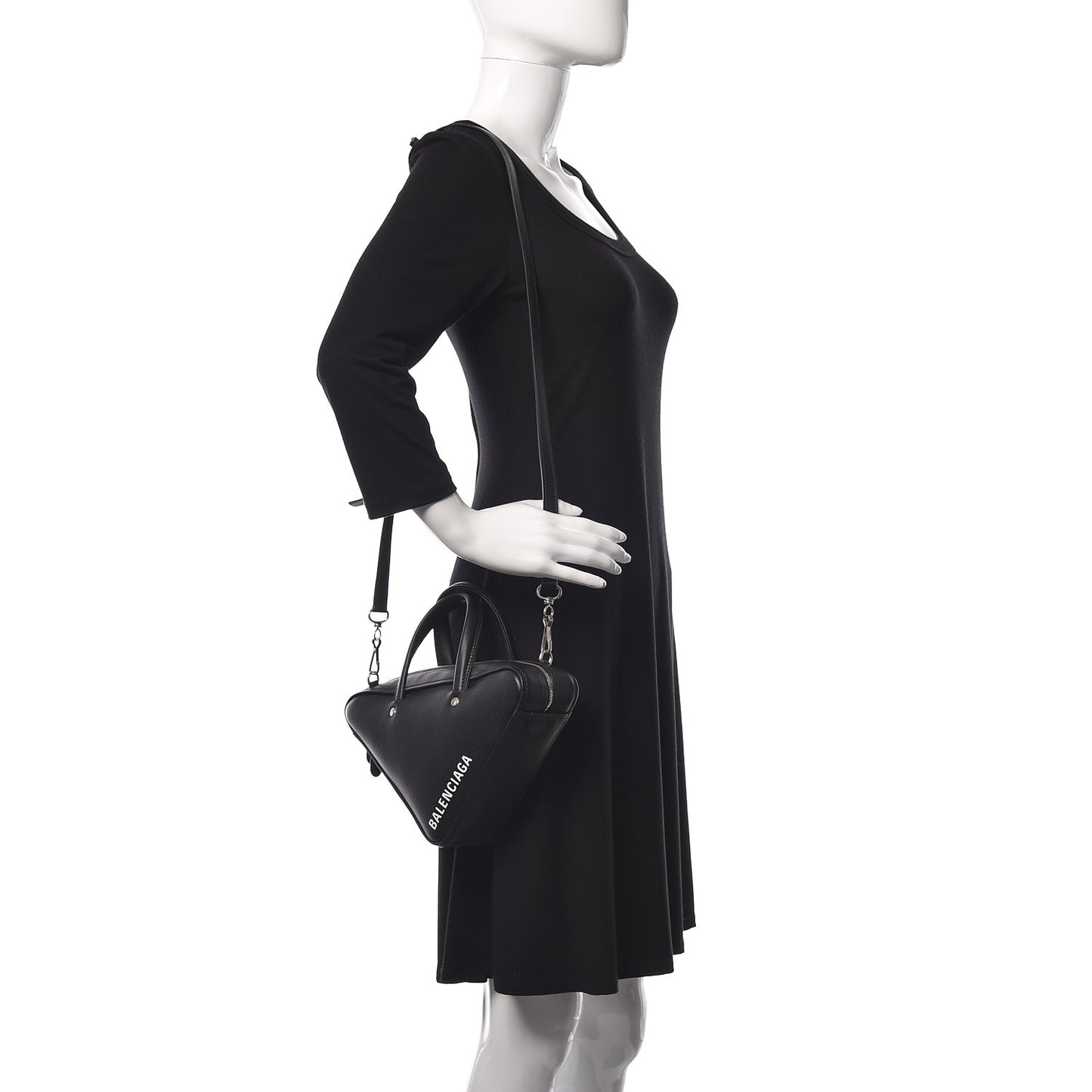 Calfskin XS Triangle Duffle Black