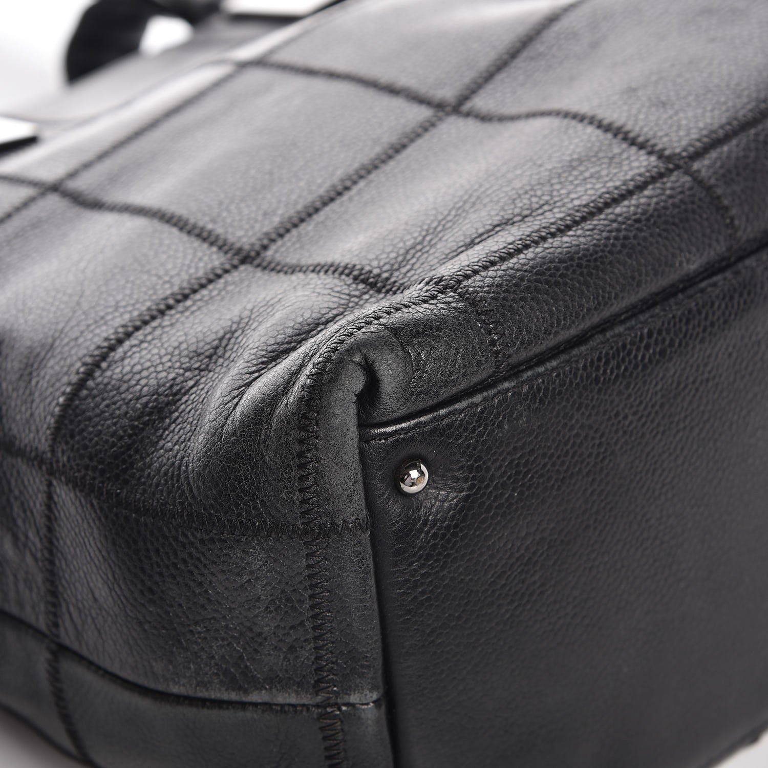 Chanel Caviar Square Stitched Tote Black 8 of 13