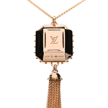 Louis Vuitton 18K Pink Gold Amethyst Emprise Pendant Necklace 4 of 5