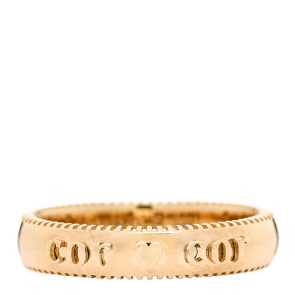 Foundrae 18K Yellow Gold Cor Ad Cor Edge Ring 53 6.5 1 of 7