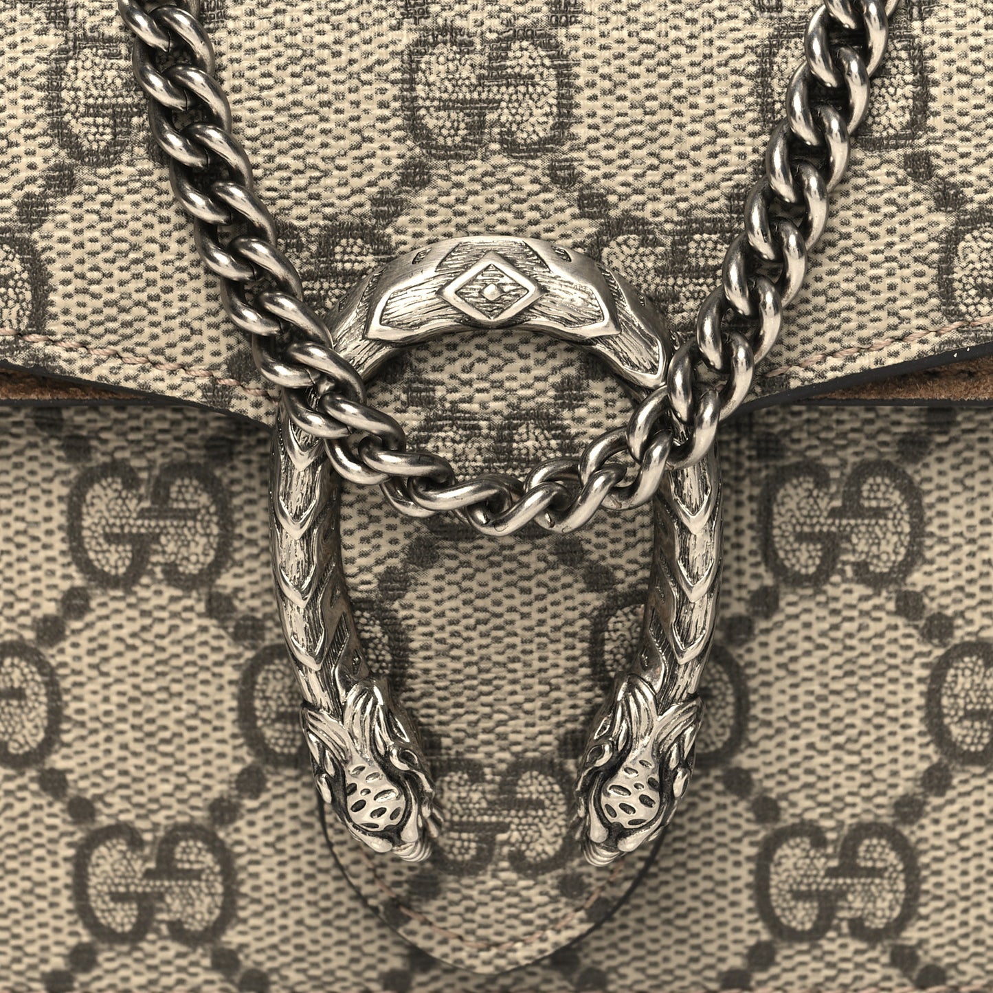 GG Supreme Monogram Super Mini Dionysus Shoulder Bag Taupe