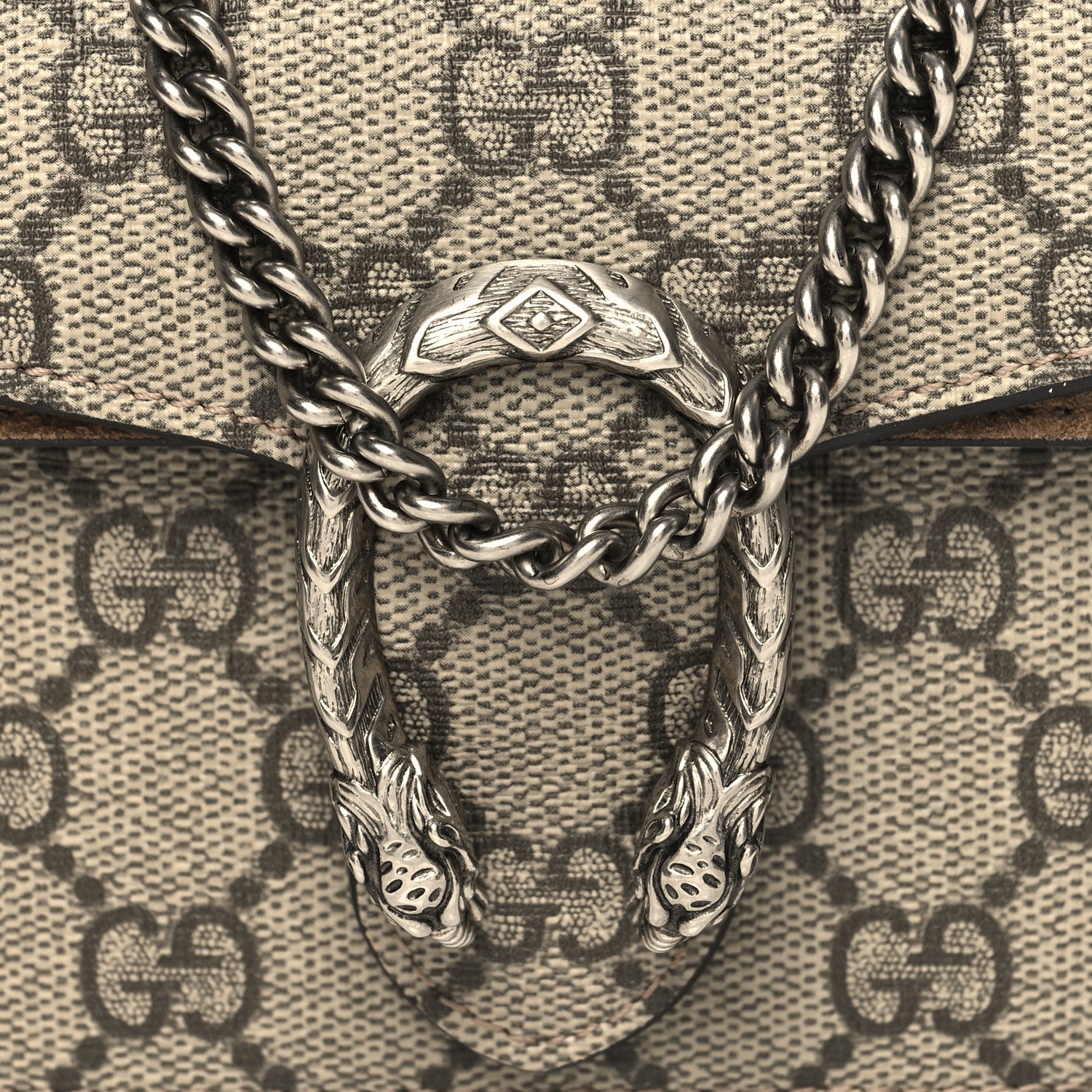 Gucci GG Supreme Monogram Super Mini Dionysus Shoulder Bag Taupe 7 of 10