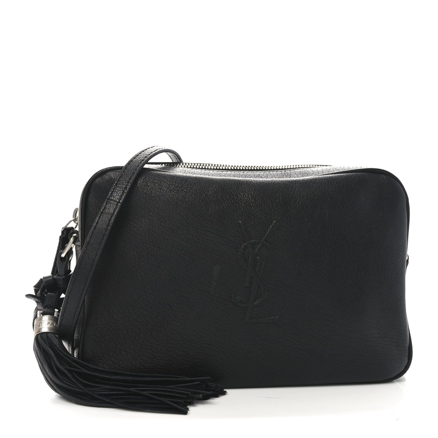 Lambskin Monogram Small Lou Camera Bag Black