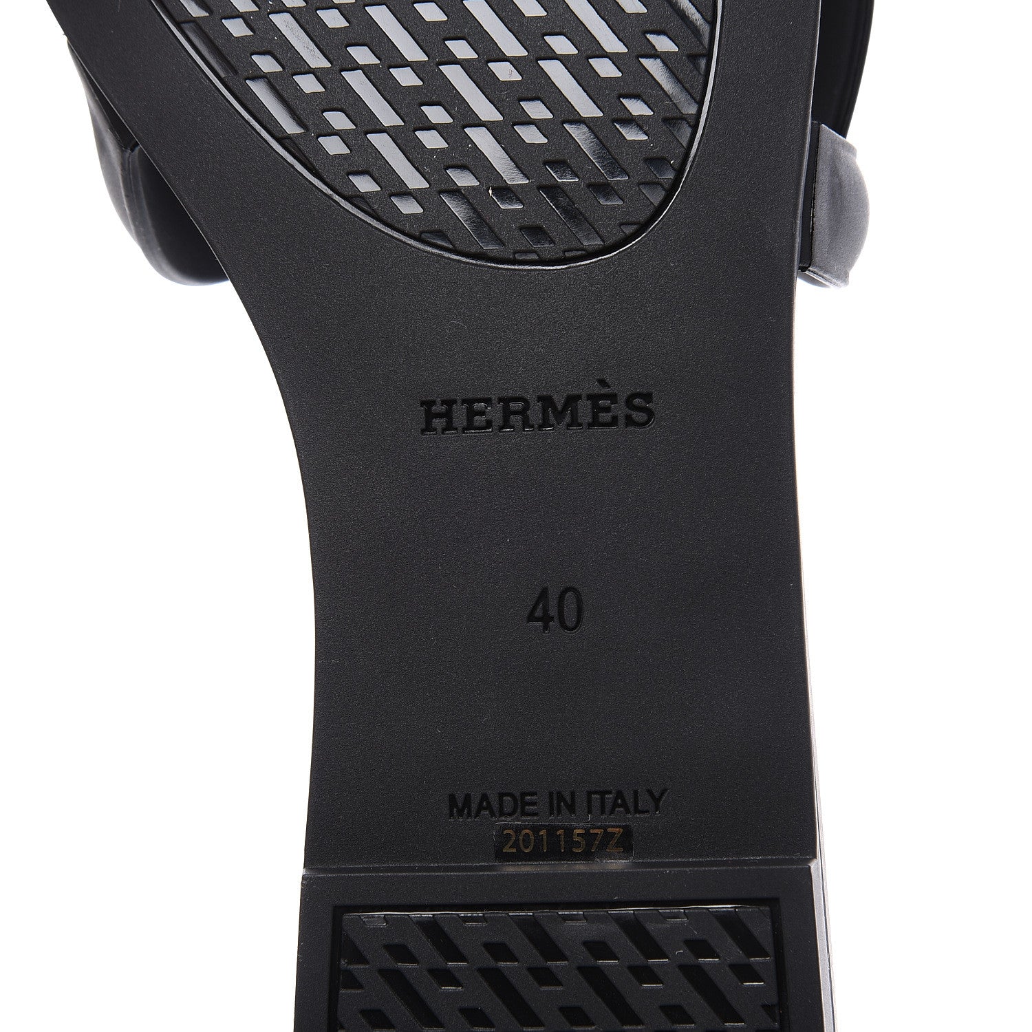 Hermes Rubber Aloha Sandals 40 Black 9 of 10
