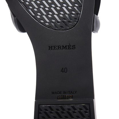 Hermes Rubber Aloha Sandals 40 Black 9 of 10